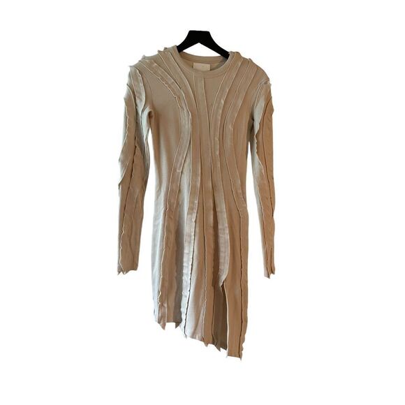 VINTAGE Asymmetric Long Sleeve Mini Dress - Picture 3 of 11